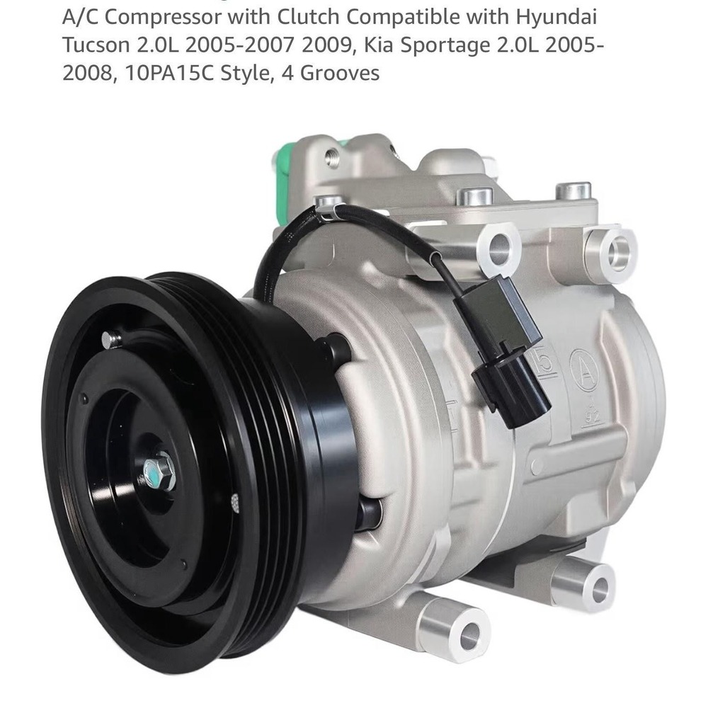 XiaGeng A/C Compressor‎ W/ Clutch XG110704 4-Groove 05-08 Tucson Sportage 2.0L